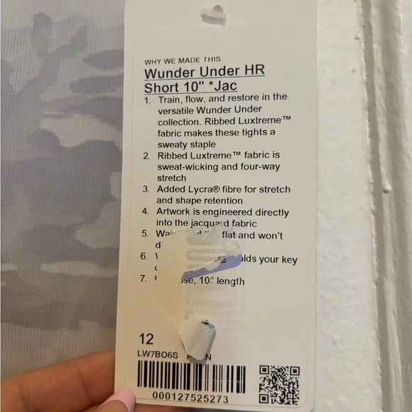 Lululemon Wunder Under Short 10" Ribbed Incognito Camo Jacquard size 12 - Picture 3 of 4